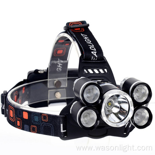 Best Selling 5 1500 Lumens 18650 Battery Rechargeable Usb Led Outdoor Head Lamp Long Range Headlamp